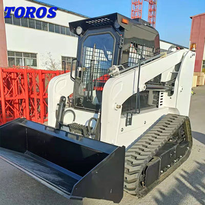 คุณภาพ  All Terrain Skid Steer Loader With Cummins B3.3 Engine Easy To Maneuver โรงงาน
