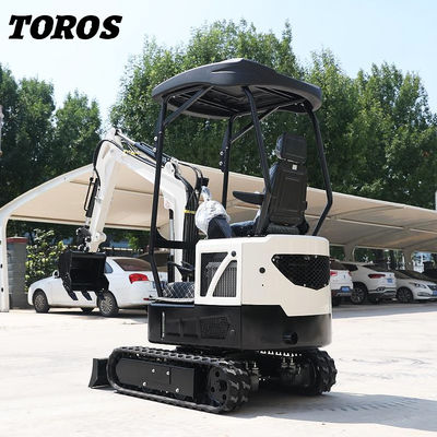 19KW Toros มินิ Excavator ไฮดรอลิก 1.5 ตัน มินิ Digger ใช้ในบ้าน