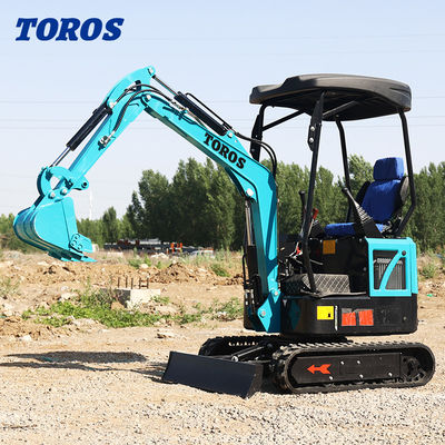 19KW Toros มินิ Excavator ไฮดรอลิก 1.5 ตัน มินิ Digger ใช้ในบ้าน