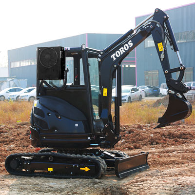 Crawler Toros มินิ Excavator อุปกรณ์ขุดขนาดเล็ก 2.6 ตันสำหรับซ่อมถนน