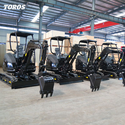 Crawler Toros มินิ Excavator อุปกรณ์ขุดขนาดเล็ก 2.6 ตันสำหรับซ่อมถนน