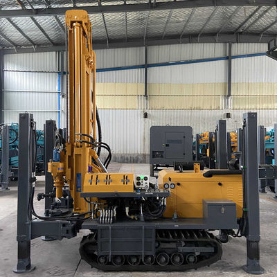 เครื่องเจาะบ่อน้ําน้ําลึกแบบสแตนเลอร์ Crawler พร้อมน้ํามันพลังงานดีเซล ความสามารถสูง