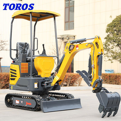 เครื่องยนต์ดีเซล 1.2t เครื่องขุดขนาดเล็ก 1.5 ตัน เครื่องขุดขนาดเล็ก 1 ปี การรับประกัน