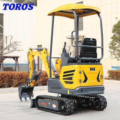 1.2t มินิ Backyard Excavator เครื่องขุดขนาดเล็ก 370mm ความสะอาดพื้นดิน
