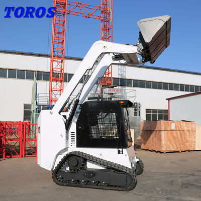 TOROS ลื่นไถล คัดท้าย Backhoe รถตัก เครื่องบรรทุกถนนขนาดเล็กที่คอมแพคต์ สําหรับการกําจัดเศษขยะ