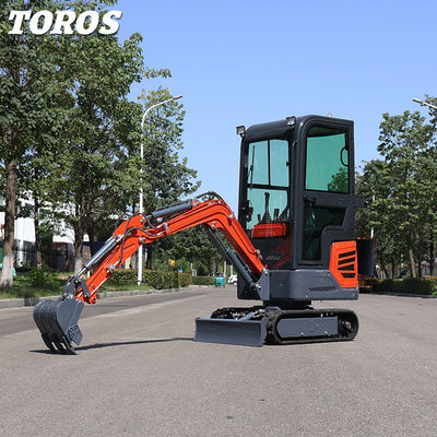 ประสิทธิภาพสูง 1.2 ตัน Mini Digger รถขุดตีนตะขาบขนาดเล็กประหยัดพลังงาน