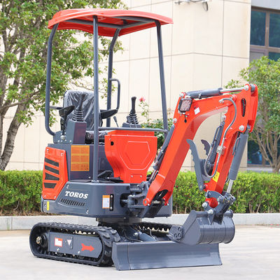 ประสิทธิภาพสูง 1.2 ตัน Mini Digger รถขุดตีนตะขาบขนาดเล็กประหยัดพลังงาน