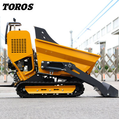500-800KG มินิ Self Loading Dumper ขนาดเล็ก Tracked Dumper การทํางานง่าย