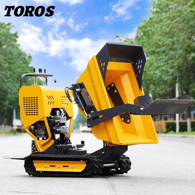 500-800KG มินิ Self Loading Dumper ขนาดเล็ก Tracked Dumper การทํางานง่าย
