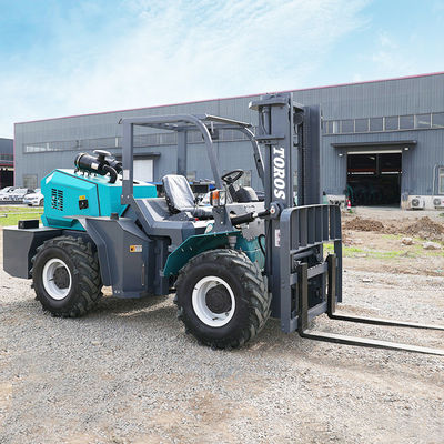 นั่ง 4 ล้อขับเคลื่อน Forklift 7 ตัน Forklift กับ 48 ในความยาวของฟอร์ค