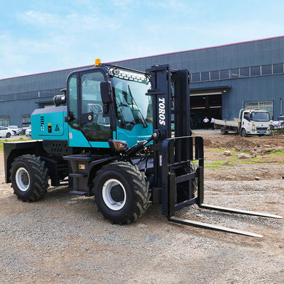 นั่ง 4 ล้อขับเคลื่อน Forklift 7 ตัน Forklift กับ 48 ในความยาวของฟอร์ค
