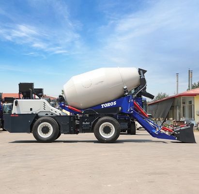 4×2 เครื่องผสมคอนกรีต รถบรรทุกพร้อมผสมคอนกรีต รถบรรทุกสําหรับสถานที่ก่อสร้าง